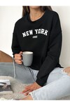 KADIN NEWYORK BASKILI SWEATSHIRT